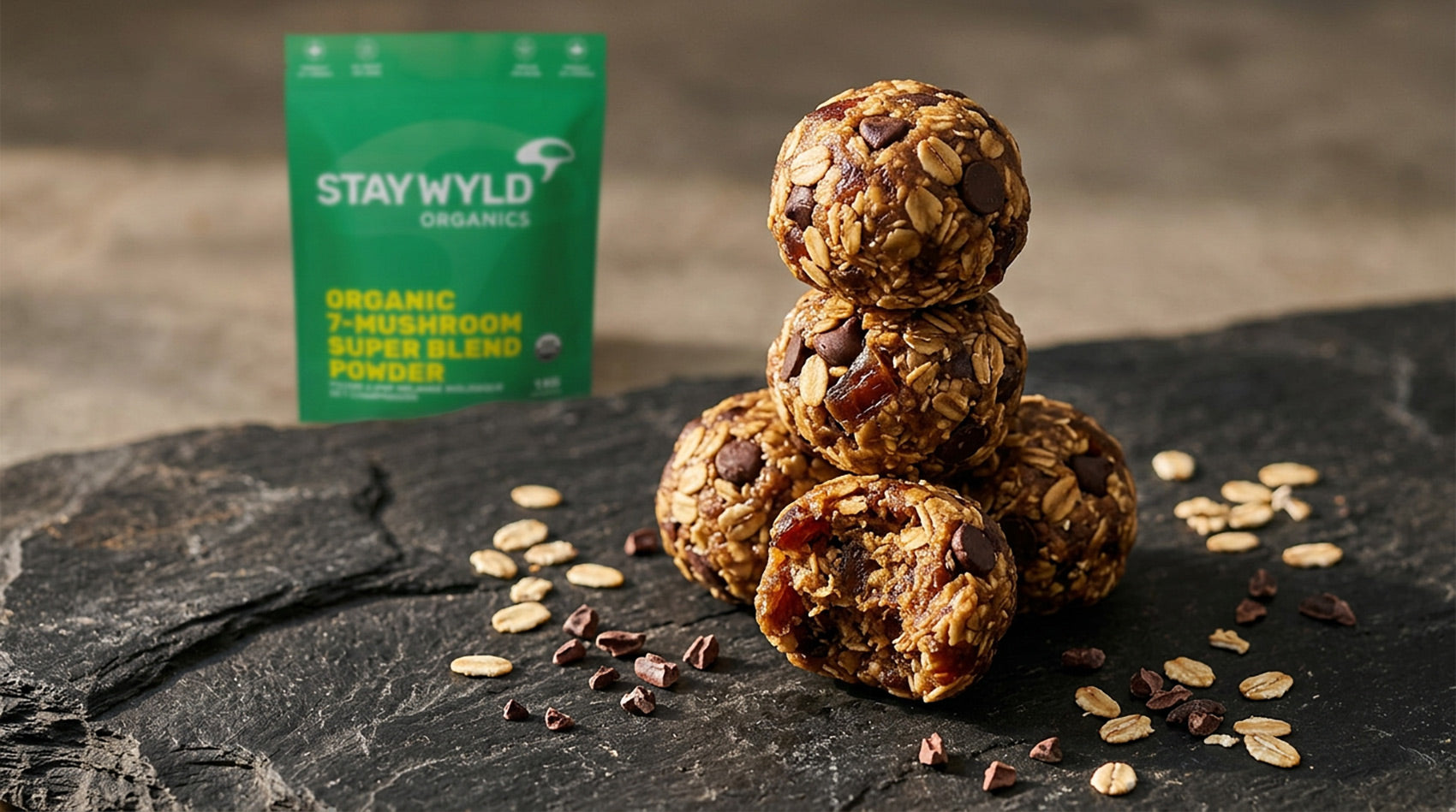 Super Mushroom Energy Bites for Clean, Portable Energy