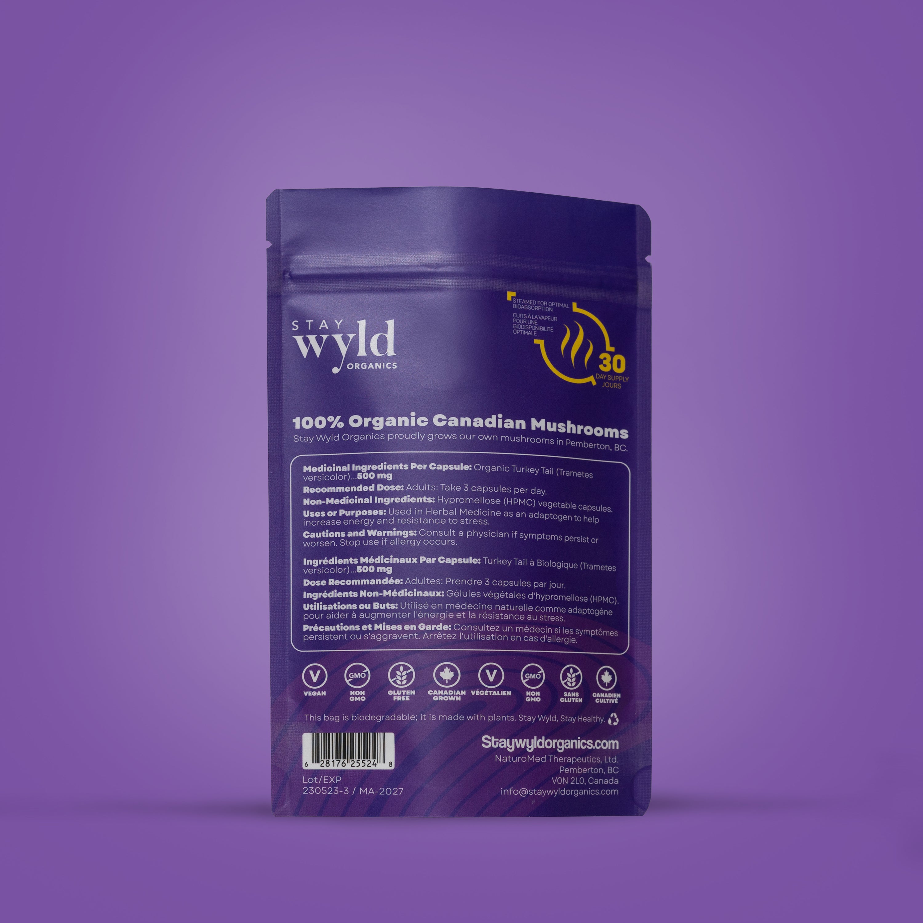 Capsules de champignons de queue de dinde