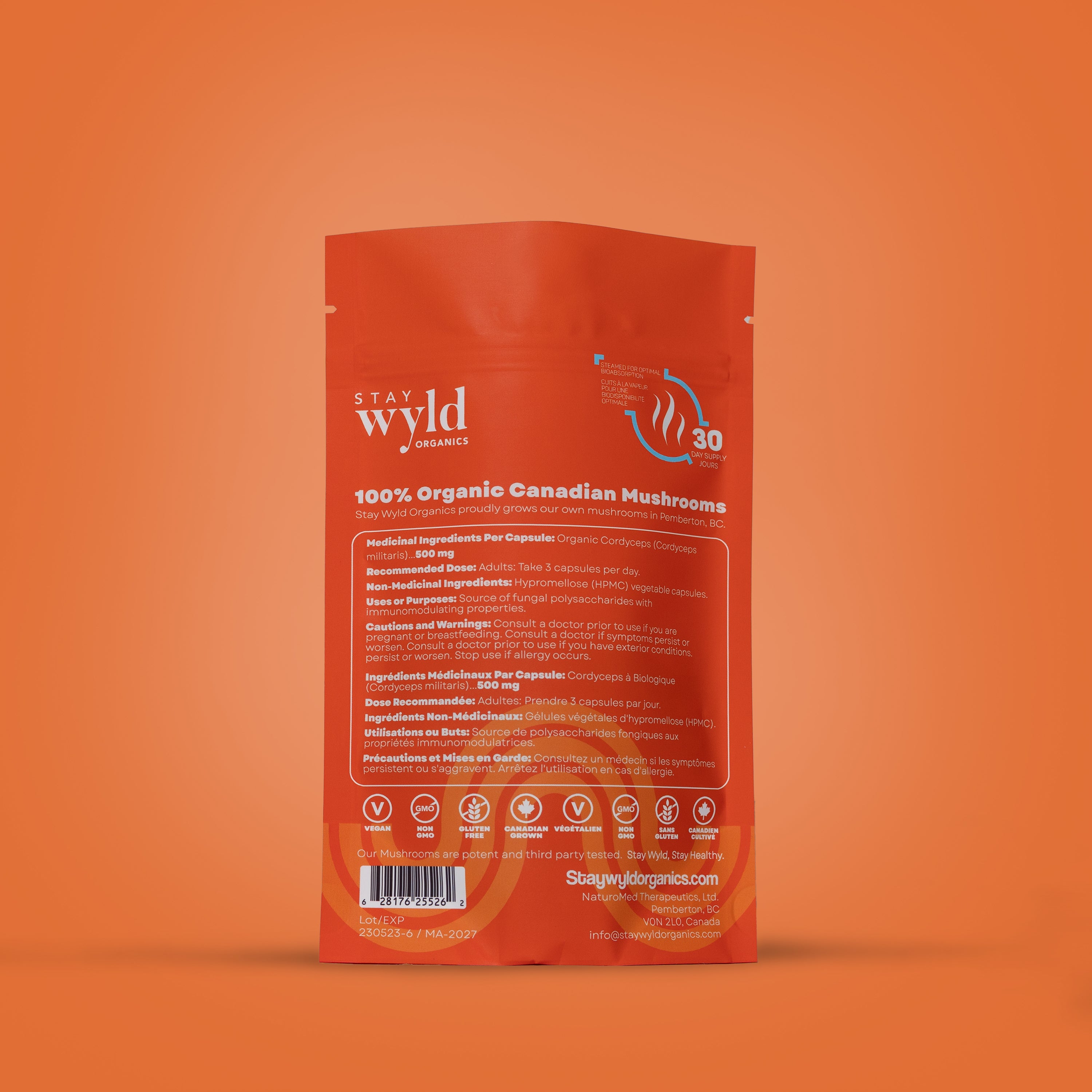 Gélules de champignons Cordyceps
