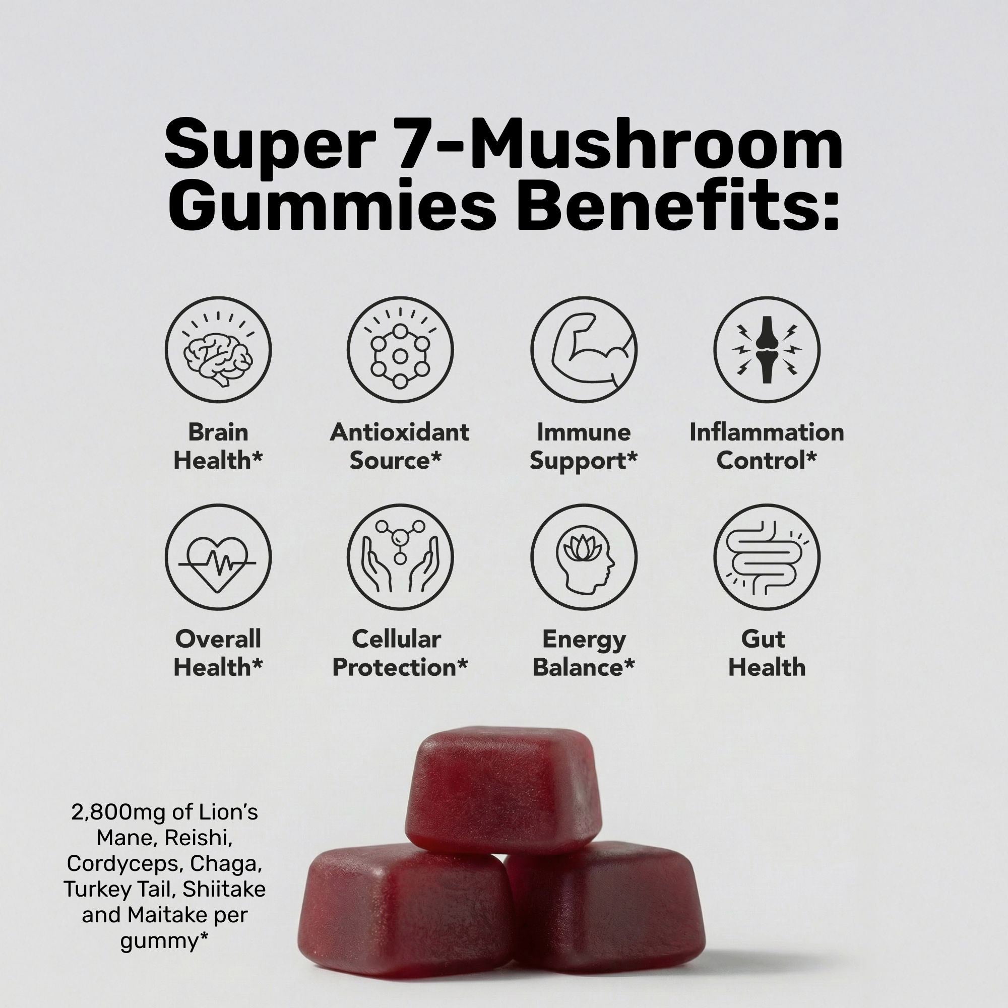 Super 7 Immunity Mushroom Gummies | 30 pack